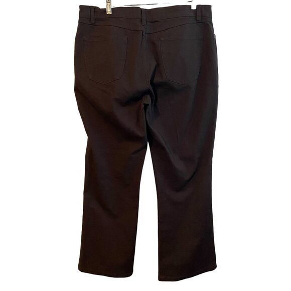 FDJ French Dressing Jeans‎ Olivia Flare Straight Brown Women Plus Size 16 Petite - Picture 2 of 10